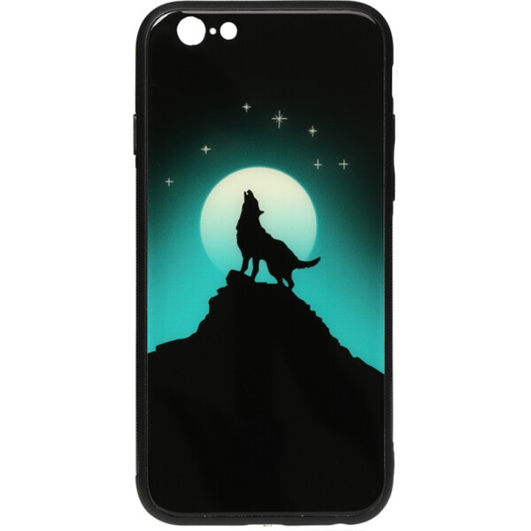 

Чехол-накладка TOTO Night Light Print Glass Case Apple iPhone 6/6s Howling Wolf (bz_F_95987)