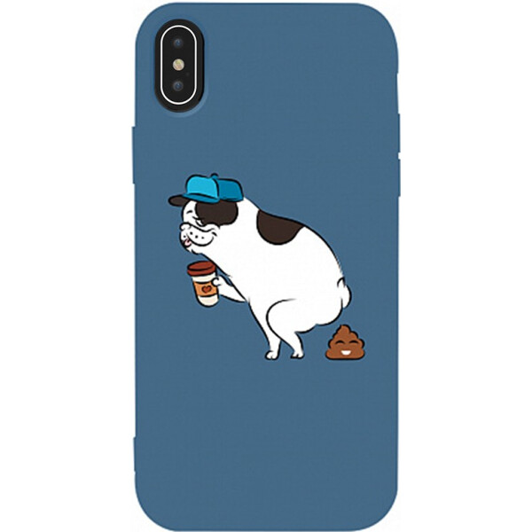

Чехол-накладка TOTO Matt TPU 2mm Print Case Apple iPhone Xs Max #50 Mops Kak Navy Blue (bz_F_94888)