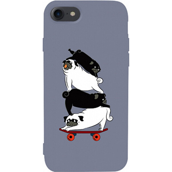 

Чехол-накладка TOTO Matt TPU 2mm Print Case Apple iPhone 7/8 #51 Mops Skate Lavander Grey (bz_F_94558)