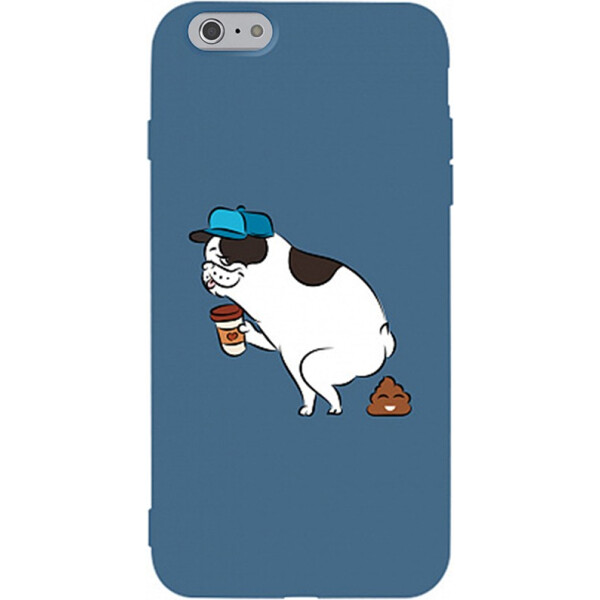 

Чехол-накладка TOTO Matt TPU 2mm Print Case Apple iPhone 6/6s #50 Mops Kak Navy Blue (bz_F_94648)