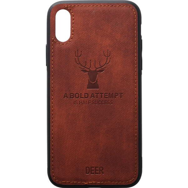 

Чехол-накладка TOTO Deer Shell With Leather Effect Case Apple iPhone X/Xs Brown (bz_F_93622)