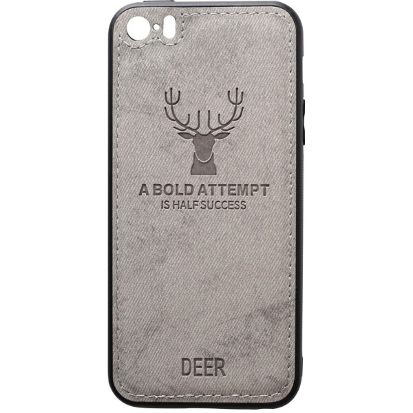 

Чехол-накладка TOTO Deer Shell With Leather Effect Case Apple iPhone 5/5s/SE Gray (bz_F_93524)