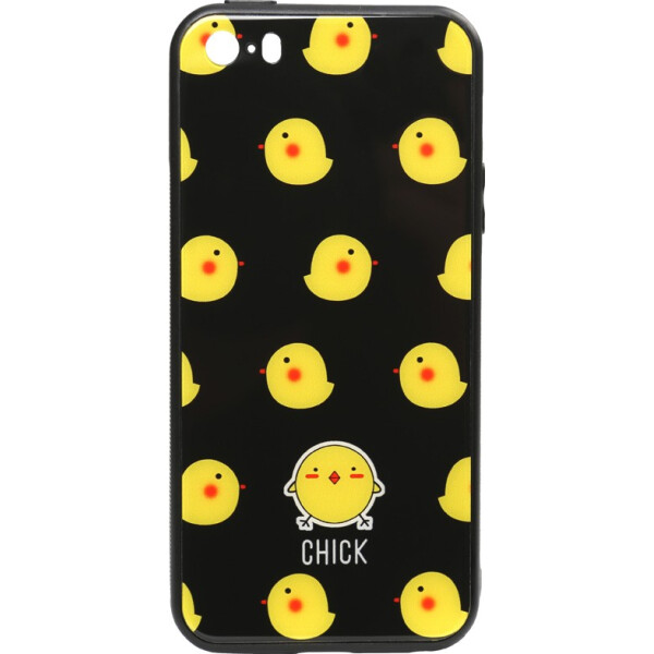 

Чехол-накладка TOTO Cartoon Print Glass Case Apple iPhone 5/5s/SE Chick (bz_F_93148)
