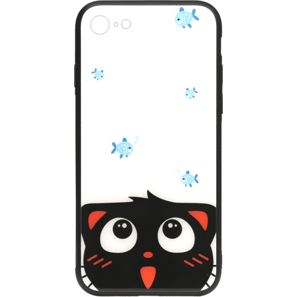 

Чехол-накладка TOTO Cartoon Print Glass Case Apple iPhone 7/8 Cat and fish (bz_F_93183)