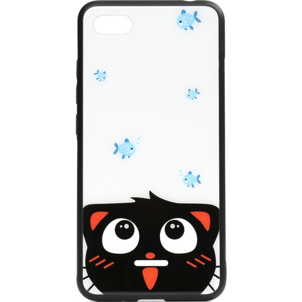 

Чехол-накладка TOTO Cartoon Print Glass Case Xiaomi Redmi 6A Cat and fish (bz_F_93207)