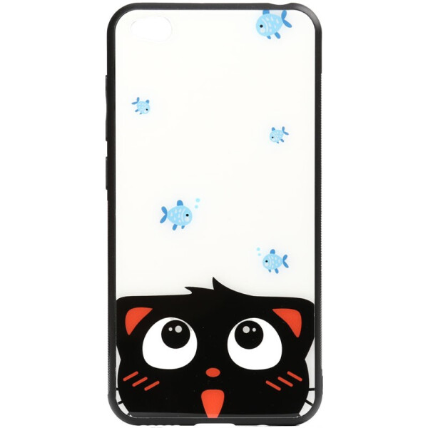 

Чехол-накладка TOTO Cartoon Print Glass Case Xiaomi Redmi Go Cat and fish (bz_F_93209)