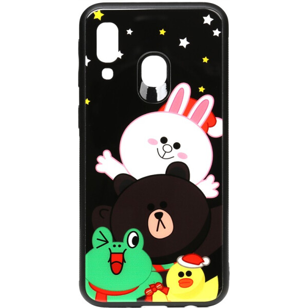 

Чехол-накладка TOTO Cartoon Print Glass Case Samsung Galaxy A40 Line friends all about (bz_F_93324)