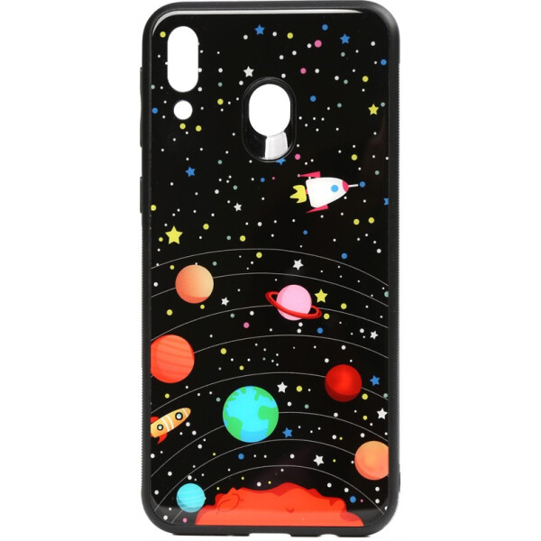 

Чехол-накладка TOTO Cartoon Print Glass Case Samsung Galaxy M20 Planets (bz_F_93332)