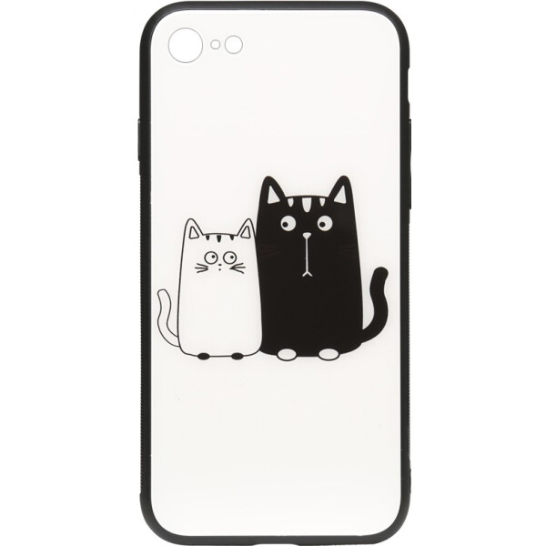 

Чехол-накладка TOTO Cartoon Print Glass Case Apple iPhone 7/8 Cats White/Black (bz_F_93352)