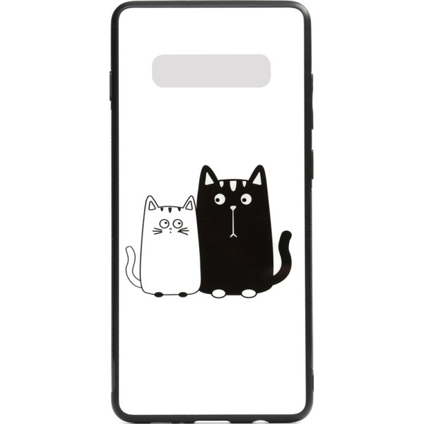 

Чехол-накладка TOTO Cartoon Print Glass Case Samsung Galaxy S10+ Cats White/Black (bz_F_93376)