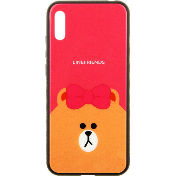 

Чехол-накладка TOTO Cartoon Print Glass Case Huawei Y6 2019 Line friends Brown (bz_F_93418)