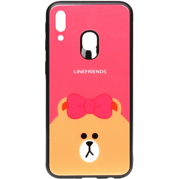 

Чехол-накладка TOTO Cartoon Print Glass Case Samsung Galaxy M20 Line friends Brown (bz_F_93427)