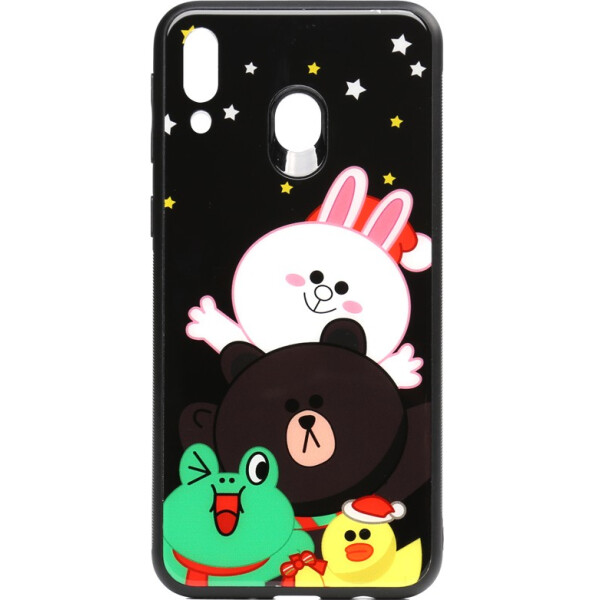 

Чехол-накладка TOTO Cartoon Print Glass Case Samsung Galaxy M20 Line friends all about (bz_F_93478)