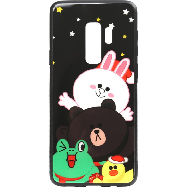 

Чехол-накладка TOTO Cartoon Print Glass Case Samsung Galaxy S9+ Line friends all about (bz_F_93525)