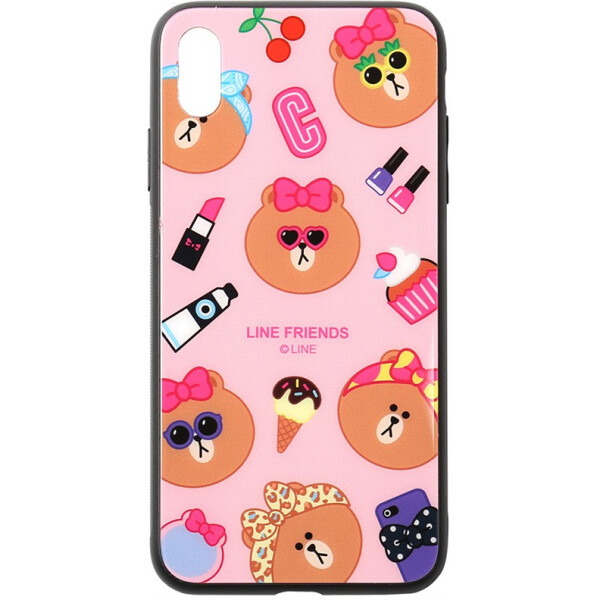 

Чехол-накладка TOTO Cartoon Print Glass Case Apple iPhone Xs Max Line friends Linc (bz_F_93547)