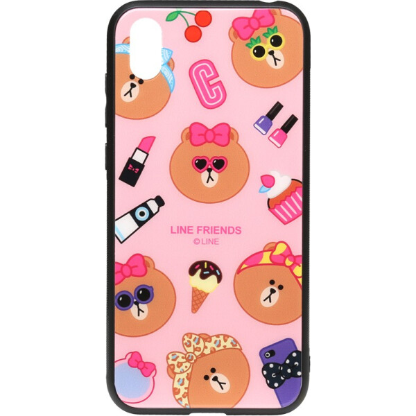 

Чехол-накладка TOTO Cartoon Print Glass Case Huawei Y5 2019 Line friends Linc (bz_F_93551)