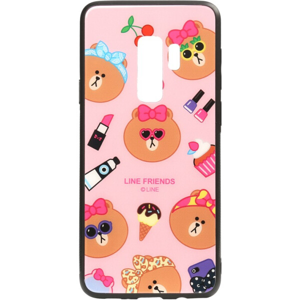 

Чехол-накладка TOTO Cartoon Print Glass Case Samsung Galaxy S9+ Line friends Linc (bz_F_93580)