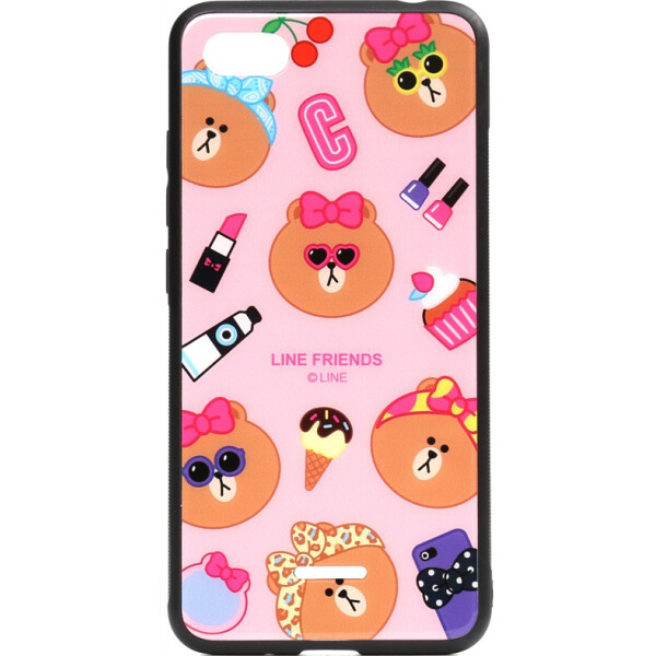 

Чехол-накладка TOTO Cartoon Print Glass Case Xiaomi Redmi 6A Line friends Linc (bz_F_93581)