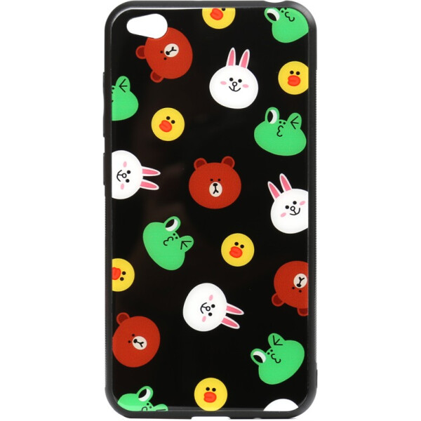 

Чехол-накладка TOTO Cartoon Print Glass Case Xiaomi Redmi Go Line friends Black (bz_F_93600)