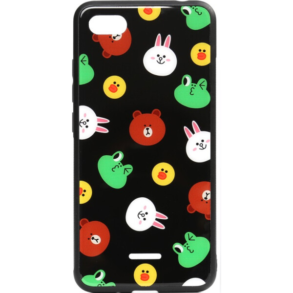 

Чехол-накладка TOTO Cartoon Print Glass Case Xiaomi Redmi 6A Line friends Black (bz_F_93604)