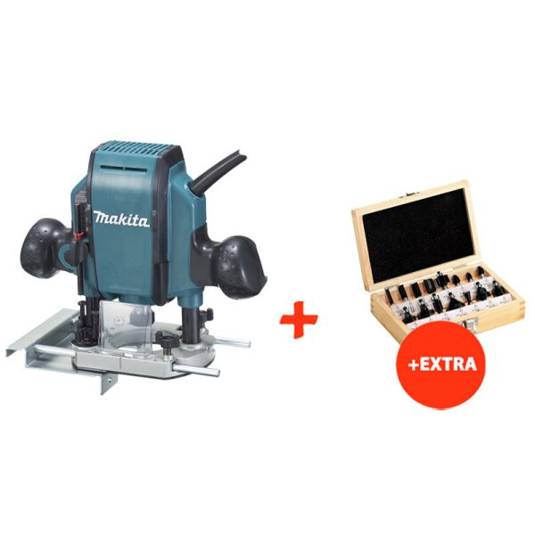 

Фрезер Makita RP0900 + набор фрез (15 шт.) (RP0900X2)