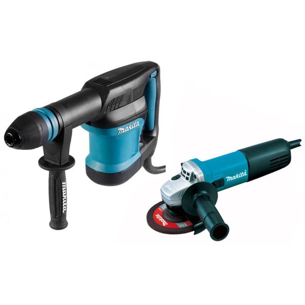 

Отбойный молоток Makita HM0870C + болгарка Makita 9558HNG + кейс + смазка для хвостовиков + салфетка