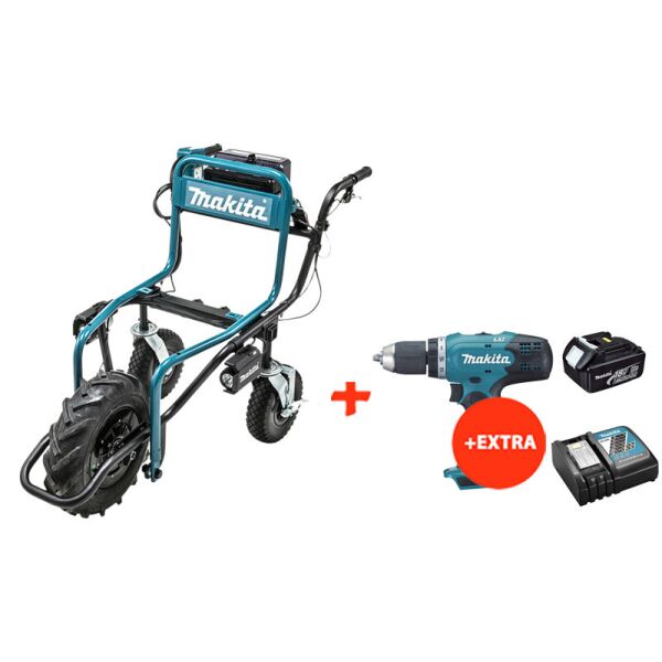 

Аккумуляторная самоходная тачка Makita DCU180Z+Makita DDF453Z+быстрозарядное ЗУ+акк 18 v 3 Ah
