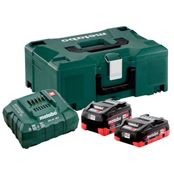 

Базовый комплект Metabo LiHD 1x4,0 А/ч + 1x5,5 А/ч + MetaLoc
