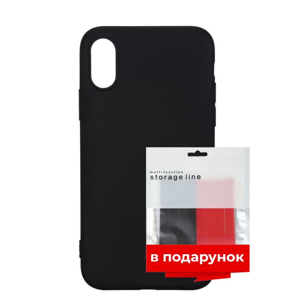 

Чехол силиконовый ARS для Apple iPhone XS Black + органайзер в подарок (ARS53926)