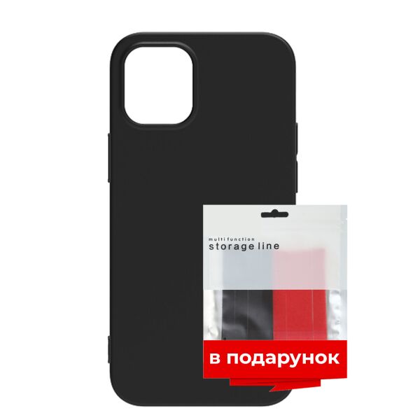 

Чехол силиконовый ARS для Apple iPhone 12 mini Black + органайзер в подарок (ARS57394)