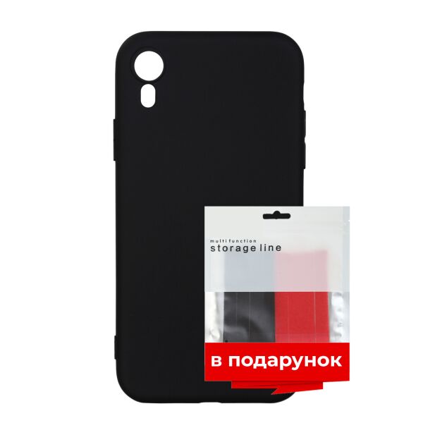 

Чехол силиконовый ARS для Apple iPhone XR Black + органайзер в подарок (ARS53927)