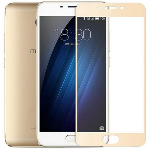 

MEIZU M5 Note (0.3 мм, 2.5D, с золотистым Silk Screen покрытием) (14653)
