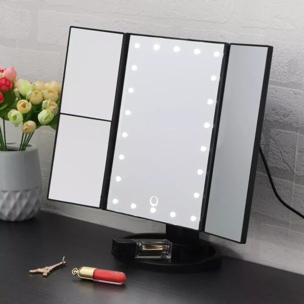 

Косметическое зеркало с подсветкой LED Magnifying Mirror Black