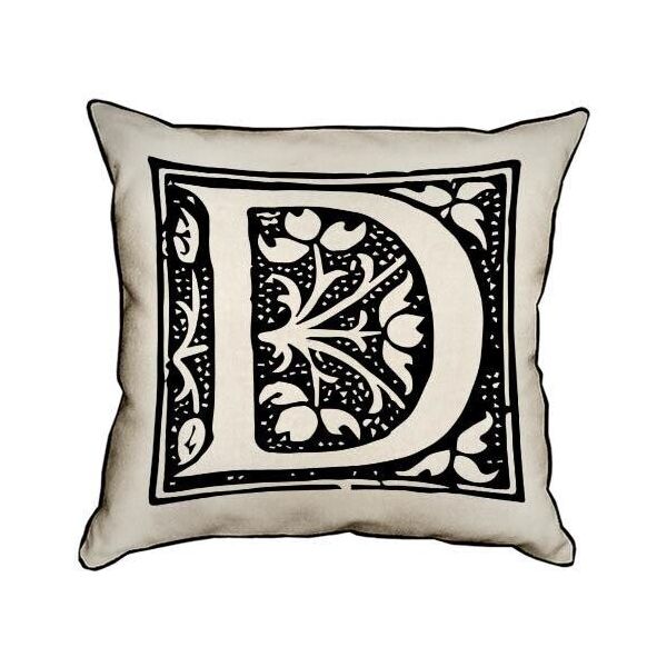 

Подушка интерьерная из мешковины Presentville Letter D 45x45 см