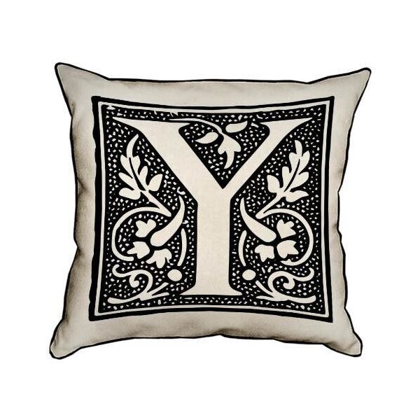

Подушка интерьерная из мешковины Presentville Letter Y 45x45 см
