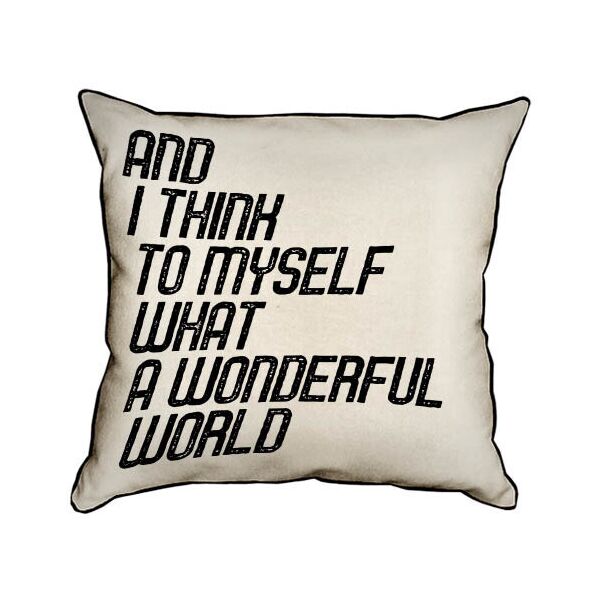 

Подушка интерьерная из мешковины Presentville Wonderful world 45х45 см