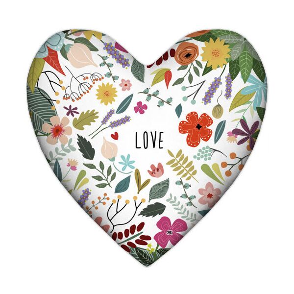 

Подушка сердце Presentville Love на белом цветочном фоне 37x37 см