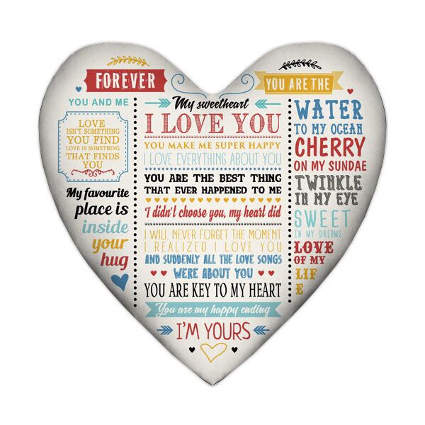

Подушка сердце Presentville I love you на белом фоне 37x37 см