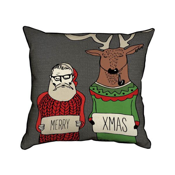 

Подушка интерьерная из мешковины Presentville Merry Xmas 45x45 см