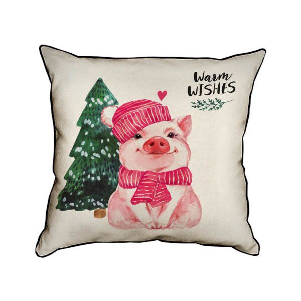 

Подушка интерьерная из мешковины Presentville Warm wishes 45x45 см