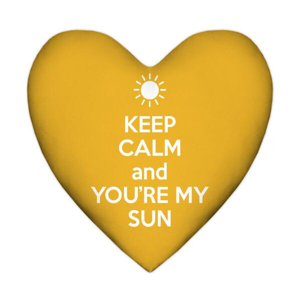 

Подушка сердце Presentville Keep calm and you`re my sun 57x57 см