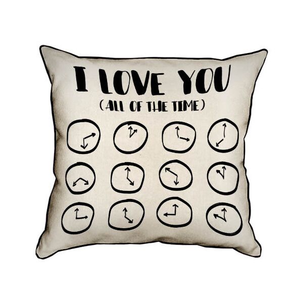 

Подушка интерьерная из мешковины Presentville I love you all of the time 45x45 см