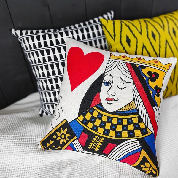 

Подушка интерьерная из мешковины Presentville Queen of my heart 45x45 см