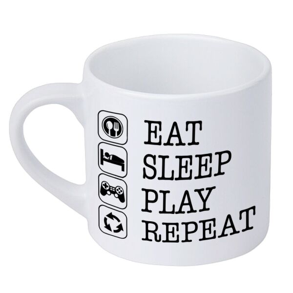 

Кружка маленькая Presentville Eat Sleep Play Repeat 170 мл
