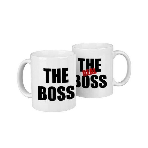 

Парные кружки Presentville The real boss 330 мл