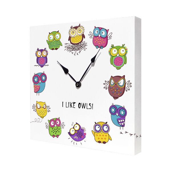 

Часы настенные на холсте Presentville I like Owls! 35х35х4,2 см
