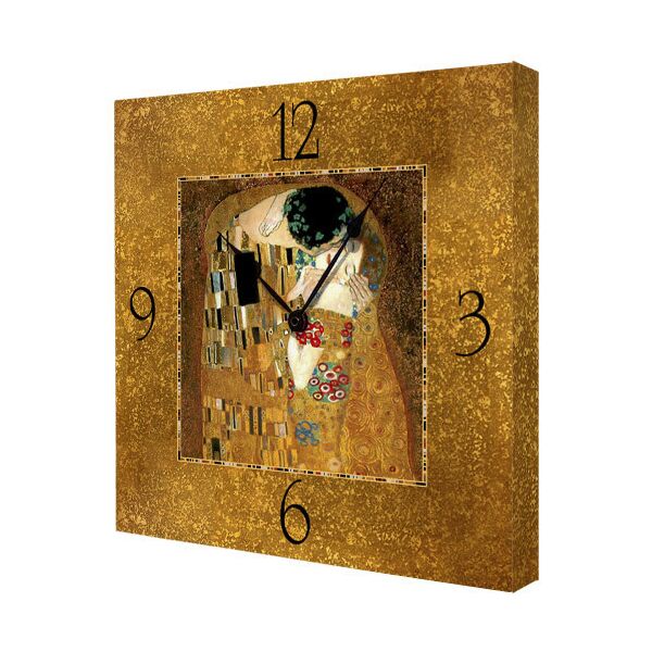 

Часы настенные на холсте Presentville The kiss klimt 35х35х4,2 см
