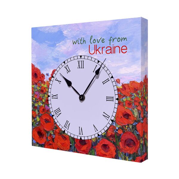 

Часы настенные на холсте Presentville With love from Ukraine 35х35х4,2 см