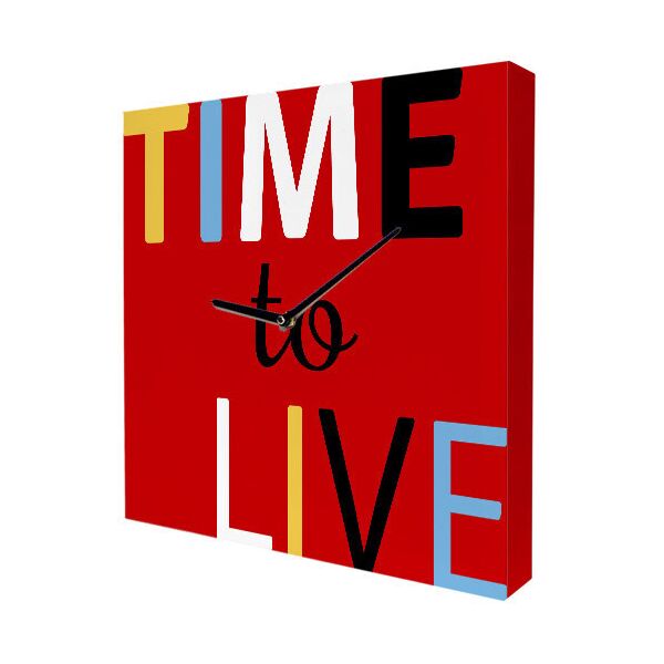 

Часы настенные на холсте Presentville Time to live 35х35х4,2 см