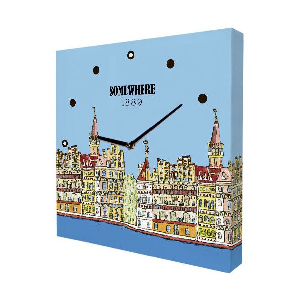 

Часы настенные на холсте Presentville Somewhere 1889 35х35х4,2 см
